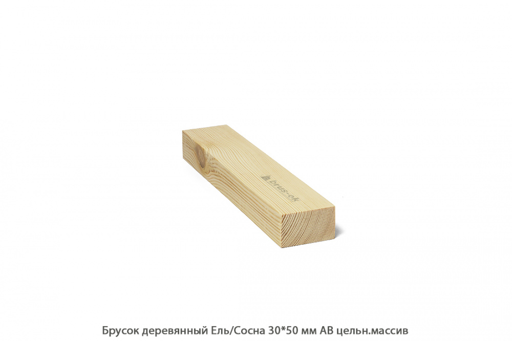 Брусок деревянный Ель/Сосна АВ цельн.массив Кострома