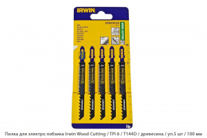 Пилка для электролобзика Irwin Wood Cutting / TPI6 / T144D