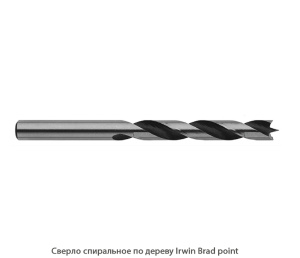 Сверло спиральное по дереву Irwin Brad point / М-обр. заточка