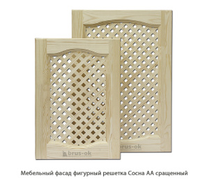 Мебельный фасад фигурный решетка Сосна АА сращенный / 18*296 мм