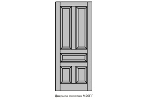 Дверное полотно Сосна межкомнатное М20ПГ АА / без отделки