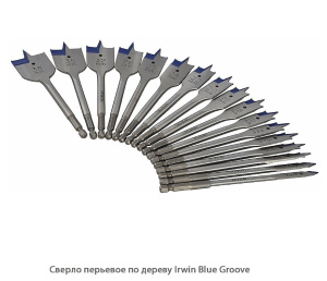 Сверло перьевое по дереву Irwin Blue Groove