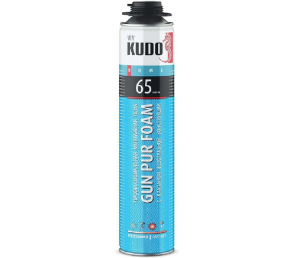 Пена монтажная Kudo GUN PUR FOAM 65 / от -10°C до +35°C / профессиональное