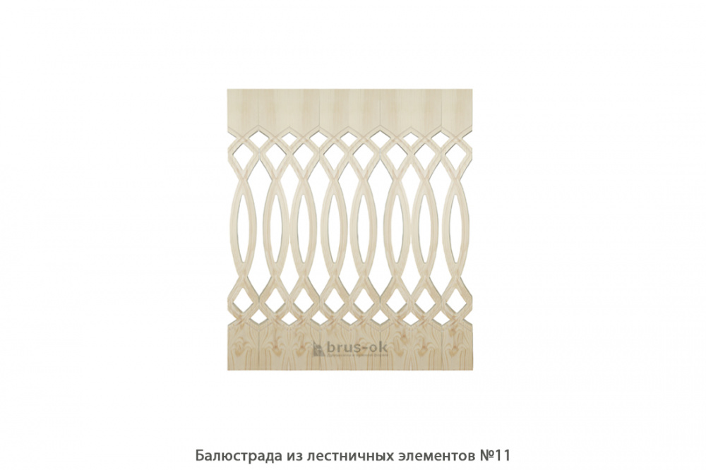 Балясина деревянная Сосна АА сращенная / №11 плоская