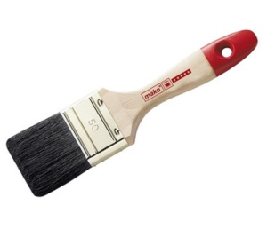 Кисть малярная флейцевая черная Mako fil plus / рукоять. древесина