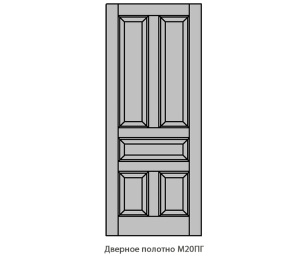 Дверное полотно Сосна межкомнатное М20ПГ АА / без отделки