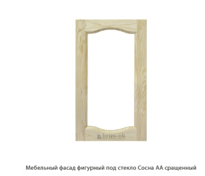 Мебельный фасад фигурный под стекло Сосна АА сращенный / 18*296 мм