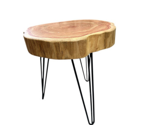 Кофейный стол из слэба  Розовая Акация / эпоксидная смола / масло-воск / бесцветный