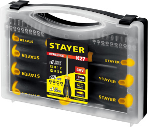 Набор отверток Stayer Hercules-K27 / рукоять.двухкомпонентная