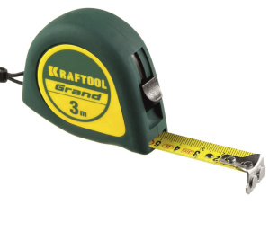 Рулетка строительная Kraftool Grand / корпус. обрезиненный пластиковый