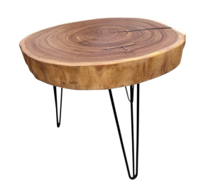 Кофейный стол из слэба  Карагач / эпоксидная смола / масло-воск / бесцветный