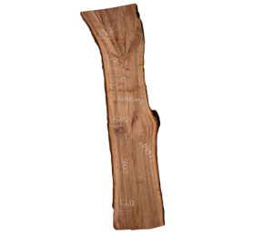 Слэб Карагач цельн.массив нешлифованный №A4975 / 75 * 550/680 * 3100 мм