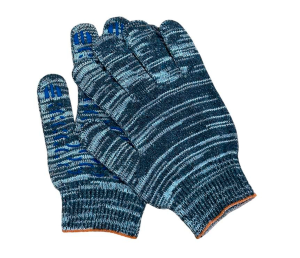 Перчатки х/б с ПВХ нанесением точки / серые