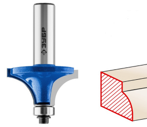 Кромочная калевочная фреза ЗУБР Профессионал №1 / с подшипником 12,7 мм