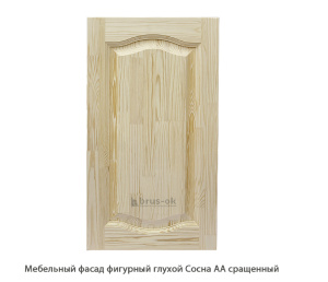 Мебельный фасад фигурный глухой Сосна АА сращенный / 18*496 мм