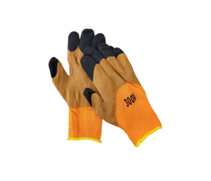Перчатки утепленные 300# / коричнево-оранжевые