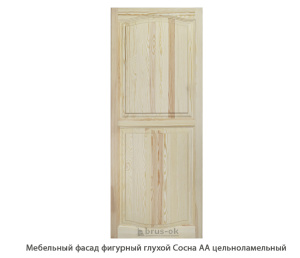 Мебельный фасад фигурный глухой Сосна АА цельноламельный / 20*496 мм