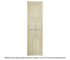 Мебельный фасад фигурный глухой Сосна АА цельноламельный / 20*296 мм
