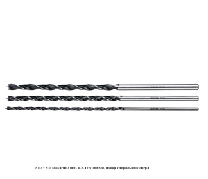 Набор сверл спиральных по дереву Stayer Maxdrill