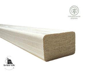 Поручень деревянный ПРЯМОУГОЛЬНЫЙ Сосна АА сращенный / без паза