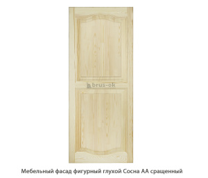 Мебельный фасад фигурный глухой Сосна АА сращенный / 18*596 мм