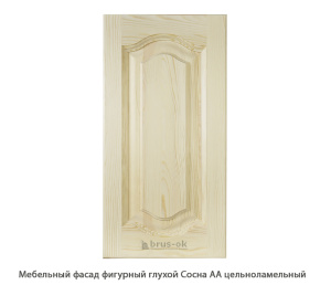 Мебельный фасад фигурный глухой Сосна АА цельноламельный / 20*396 мм
