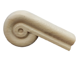 Окончание поручня улитка Бук АВ сращенный / под 50 балясину