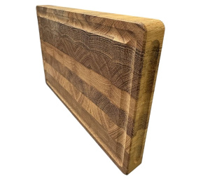 Разделочная доска с желобом / Дуб / масло-воск / 30 * 200 * 300 мм