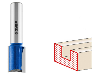 Пазовая прямая удлиненная фреза с нижним подрезателем ЗУБР Профессионал