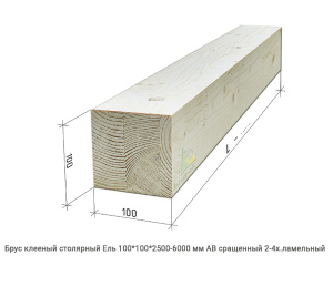 Брус клееный столярный Ель