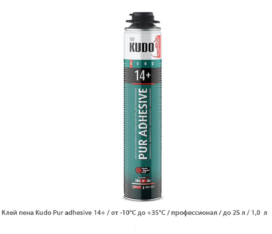 Клей пена Kudo Pur adhesive 14+ / от -10°C до +35°C / профессиональное Клей пена Kudo Pur adhesive 14+ / от -10°C до +35°C / профессиональное