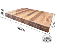 Разделочная доска сращенная / Дуб / масло-воск / 40 * 300 * 400 мм