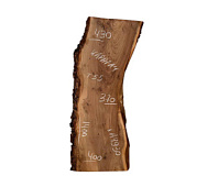 Слэб Карагач цельн.массив нешлифованный №A4930 / 55 * 370/430 * 1400 мм