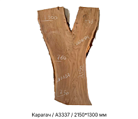 Слэб Карагач цельн.массив нешлифованный №А3337 / 75 * 750/760/1300 * 2150 мм