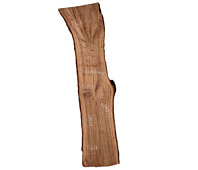 Слэб Карагач цельн.массив нешлифованный №A4975 / 75 * 550/680 * 3100 мм